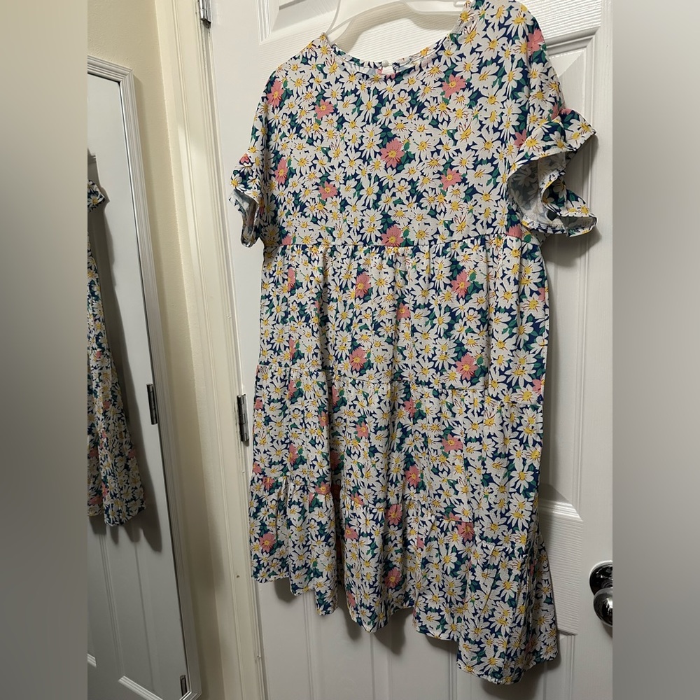 Floral smock dress
